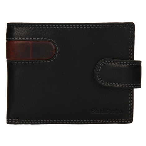 Sendi Design Pánská kožená peněženka D-B201 RFID černá | Modio.cz