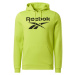 Reebok RI BIG STACKED LOGO HOOD Pánská mikina, světle zelená, velikost