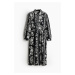 H & M - Košilové šaty ze směsi lnu - černá