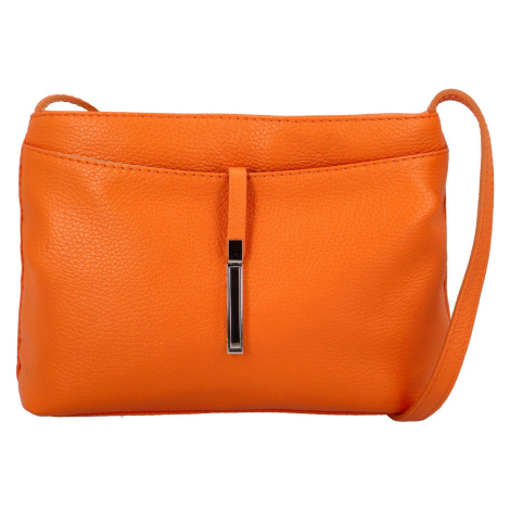 Dámská kožená kabelka Mirna, oranžová Delami Vera Pelle