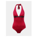 Tmavě růžové jednodílné plavky Tommy Hilfiger