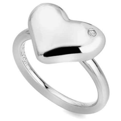 Hot Diamonds Půvabný stříbrný prsten s diamantem Desire DR275