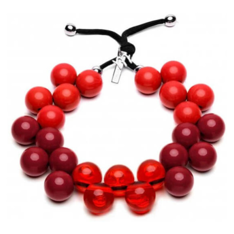 Ballsmania Originální náhrdelník C206SEAS-020 - Rosso - Bordeaux - Rosso trasparete - Rosso #ballsmania