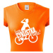 Dámské vtipné tričko Jsem cyklistka vole! - dárek pro cyklistky