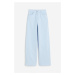 H & M - Široké keprové kalhoty - modrá