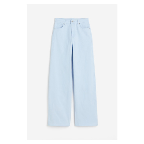 H & M - Široké keprové kalhoty - modrá H&M