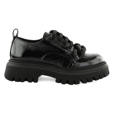 Boty no21 track sole chunky chain embellished shoes lace up černá N°21