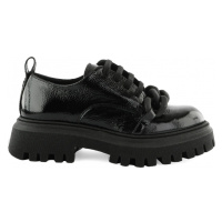Boty no21 track sole chunky chain embellished shoes lace up černá