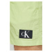Plavkové šortky Calvin Klein zelená barva