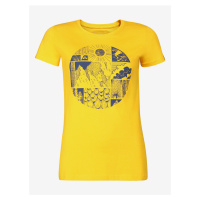 Žluté dámské tričko s potiskem ALPINE PRO ECCA
