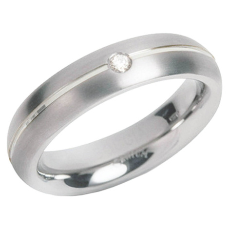 Boccia Titanium Titanový snubní prsten s diamantem 0130-05 57 mm