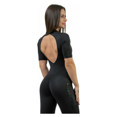 Nebbia Workout Jumpsuit INTENSE Focus Black Fitness tričko