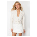 Trendyol Ecru Woven Blazer Jacket