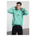 Trendyol Mint Oversize/Wide Cut Text Back Printed Hooded Faded Effect Sweatshirt