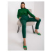 Tmavě zelené kalhoty Giulia s opaskem --dark green Tmavě zelená