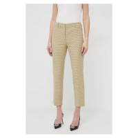 Kalhoty Weekend Max Mara dámské, žlutá barva, fason cargo, high waist, 2415131041600