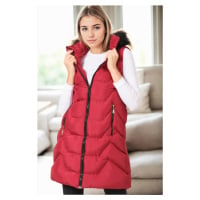 Z6761 DEWBERRY WOMEN'S VEST-BURGUNDY-1