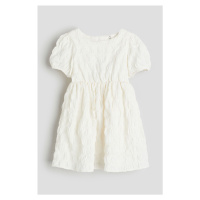 H & M - Šaty's nabíranými rukávy - bílá