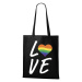 Plátěná taška pride Love - podpora LGBT