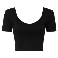 Bonprix RAINBOW žebrované tričko krátkého střihu Barva: Černá, Mezinárodní
