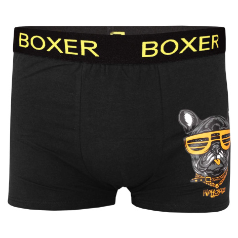 Boxer pánské bavlněné boxerky potisk JM 69 bal. Xvícebarevná