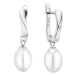 Gaura Pearls Stříbrné náušnice s bílou perlou Lia, stříbro 925/1000 SK24102EL/W Stříbrná Bílá