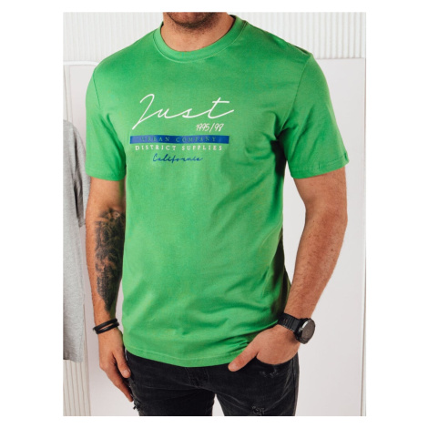 Pánské tričko s potiskem, zelené Dstreet