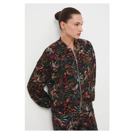 Mikina Medicine dámská, černá barva, vzorovaná