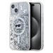 Karl Lagerfeld Liquid Glitter Choupette Head Magsafe Zadní Kryt pro iPhone 15 Transparent