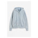 H & M - Oversized bunda na zip - modrá