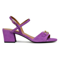 Semišové sandály Geox D NEW ERAKLIA 50 A fialová barva, D45RNA 00021 C8000