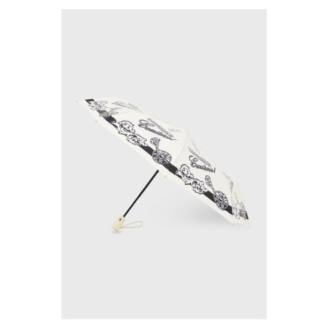 Deštník Moschino béžová barva, 8947