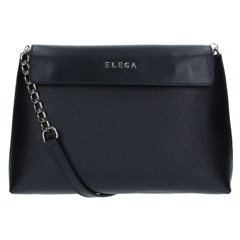 ELEGA Velké crossbody psaníčko Ann černá/stříbro