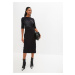 Bonprix RAINBOW šaty se saténovou vsadkou Barva: Černá, Mezinárodní