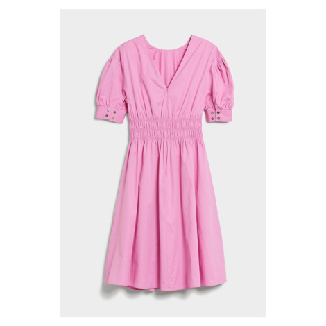 Šaty karl lagerfeld cotton dress růžová