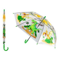 Teddies Průhledný deštník barevným motivem dinosaura