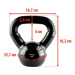 Kettlebell pokrytý vinylem HMS KNV06 6 kg, černý