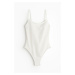 H & M - Vykrojené plavky's vyztuženými košíčky - bílá