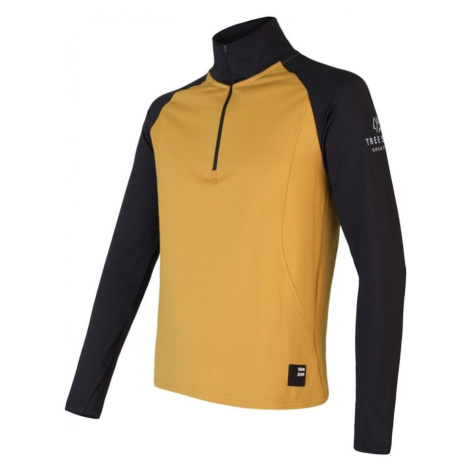 Sensor Coolmax thermo pánská mikina, zip Mustard/černá