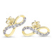 Cutie Diamonds Elegantní náušnice ze žlutého zlata s brilianty ve tvaru nekonečna DZ60149-30-00-