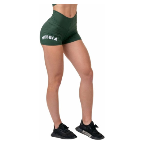 Nebbia Classic Hero High-Waist Shorts Dark Green Fitness kalhoty
