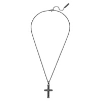 Police Nadčasový černý náhrdelník s křížkem Crossed PEAGN0032403