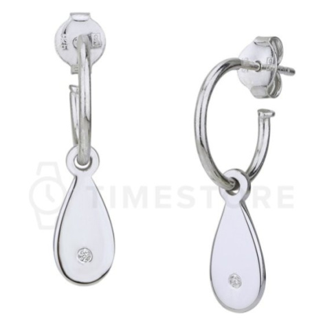Stříbrné náušnice s diamantem TS-EA-0244
