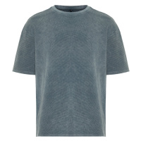 Trendyol Limited Edition Anthracite Relaxed Faded Effect Textured T-Shirt