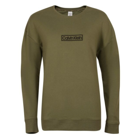 Calvin Klein REIMAGINED HER L/S SWEATSHIRT Dámská mikina, khaki, velikost