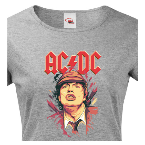Dámské tričko s potiskem rockové kapely AC/DC - parádní tričko s kvalitním potiskem BezvaTriko