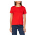 Tommy Hilfiger Tommy Jeans dámské červené tričko SLIM FIT JERSEY C-NECK