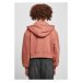 Ladies Short Oversized Zip Jacket - terracotta