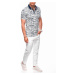 Printed Men's Polo Shirt S1998 - white