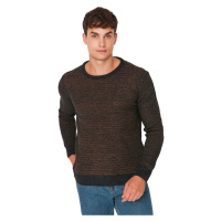 Trendyol Anthracite Men's Slim Fit Crewneck Textured Sweater